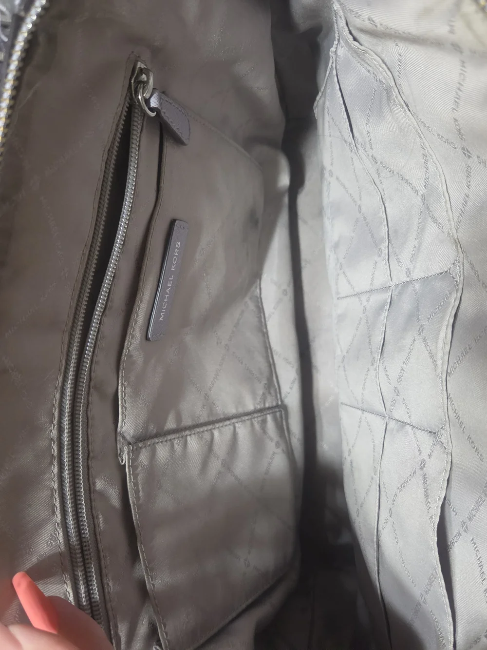 Michael Kors Lavender  Leather Tote with Silver MK Charm